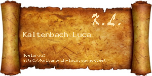 Kaltenbach Luca névjegykártya